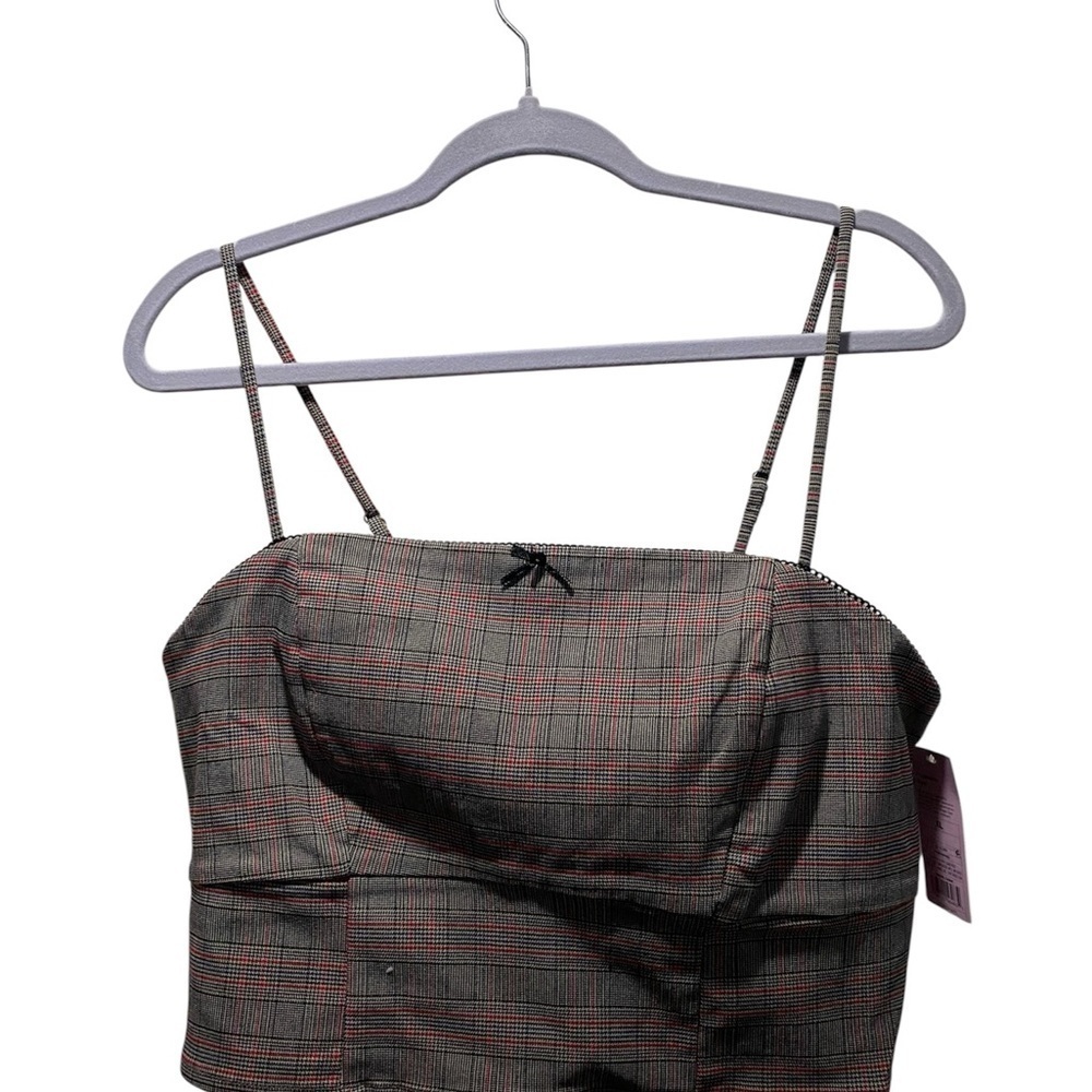 Wild Fable Fitted Bustier Camisole Red Gray